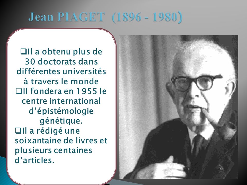 D veloppement COGNITIF chez l enfant Jean PIAGET ppt t l charger